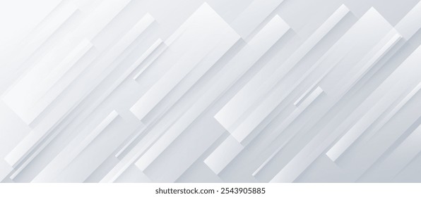 Abstract white background with diagonal lines. Elegant rectangle with shadow. Modern geometric pattern. Texture design. Futuristic graphic. Suit for business, brochure, banner, corporate, card, web