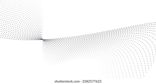 Abstract white background with dot wave futuristic wave background