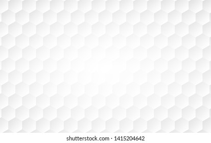 Abstract white background of Embossed surface Hexagon,Honeycomb modern pattern concept, Creative light and shadow style. Geometric mesh minimal clean gradient color for wallpaper.vector illustration