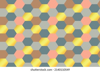 Abstract white background of Embossed surface Hexagon,Honeycomb modern pattern concept, Creative light and shadow style. Geometric mesh minimal clean gradient color for wallpaper.vector illustration
