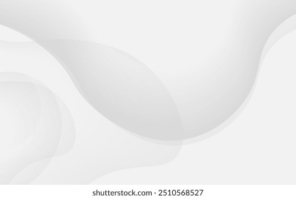 Abstract white background featuring fluid, wavy shapes, ideal for minimalist designs, presentations, and modern creative projects.
