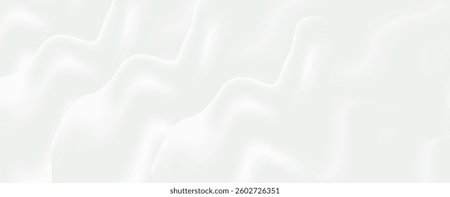 Abstract white background featuring a smooth, wavy texture evoking simplicity and minimalism. Perfect for design backdrops or conceptual representations.