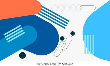 ABSTRACT WHITE BACKGROUND FLAT COLOR WITH GEOMETRIC SHAPES VECTOR DESIGN TEMPLATE FOR WALLPAPER, COVER DESIGN, HOMEPAGE DESIGN