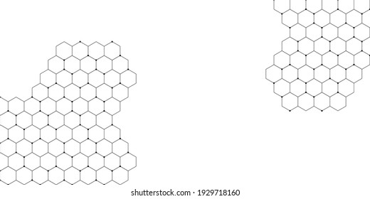 Abstrakter weißer Hintergrund. Flaches Hexagon, weißer Wabenhintergrund, Licht und Schatten. Vektorgrafik auf Posterhintergrund, Banner, Flyer und vieles mehr