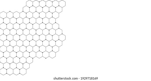 Abstract white background. Flat hexagon, honeycomb white background, light and shadow. Vector illustration for poster background, banner, flier and much more