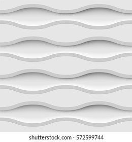 Fondo blanco abstracto con pliegues y sombras, ilustración vectorial