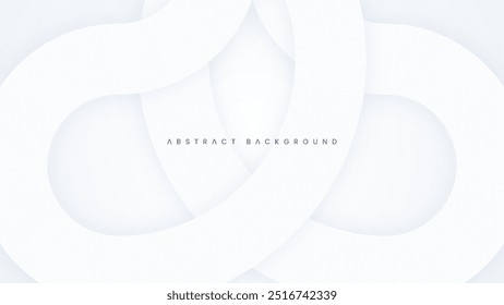 Abstract White Background with Geometric Lines. Modern Technology Design. Suitable for Banner, Brochure, Cover, Poster, Website