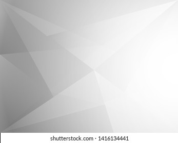 Abstract white background with geometric low poly shape. Simple and modern wallpaper