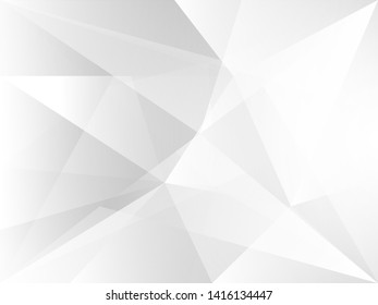 Abstract white background with geometric low poly shape. Simple and modern wallpaper