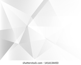 Abstract white background with geometric low poly shape. Simple and modern wallpaper
