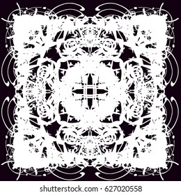 Abstract white background with geometric ornament. Can be used for digital paper, textile print, page fill. pattern in Christmas traditional colors. Vector illustration