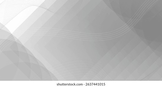 Abstract white background. White geometric background overlap layer on bright space with lines effect decoration. Silver neutral backdrop Gray base. EPS vector illustration