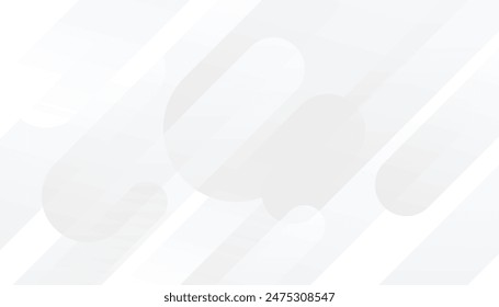 Abstract white background with geometric pattern, grey diagonal