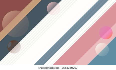 ABSTRACT WHITE BACKGROUND  WITH GEOMETRIC SHAPES LINES FLAT PASTEL COLOR DESIGN VECTOR TEMPLATE FOR WALLPAPER, COVER DESIGN
