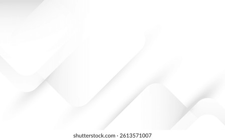 Abstract White Background with Geometric Shapes and Subtle Shadows for Modern Presentations and Clean Designs Emphasizing Minimalism and Elegant Simplicity