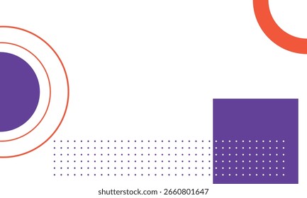 Abstract white background with geometric shapes. Flat background design with geometric elements in yellow and purple colors. Vector illustration. for business templates and presentation backdrop