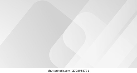 Abstract white background with glowing geometric lines. Modern grey gradient square shape design.