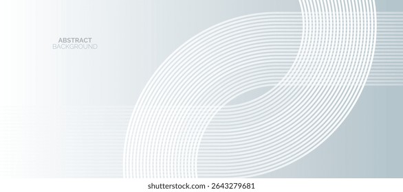 Abstract white background with glowing lines. Geometric lines pattern. Trendy creative design. Futuristic graphic.