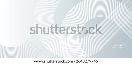 Abstract white background with glowing lines. Geometric lines pattern. Trendy creative design. Futuristic graphic.