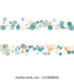 Abstract white background with gold and blue confetti transparent dots. Elements of different size and color. Suitable for backgrounds for greeting cards and posters, New Year's design
