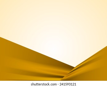 abstract white background with gold satin , gift card