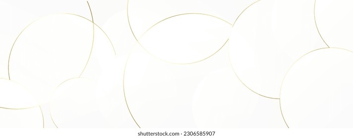 Resumen de fondo blanco con círculos dorados. 