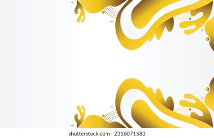 Abstract white background with golden elements.