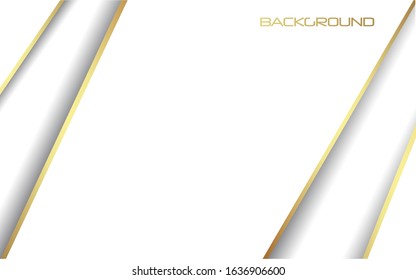 abstract white background with golden line. Vector luxury illustration eps10.