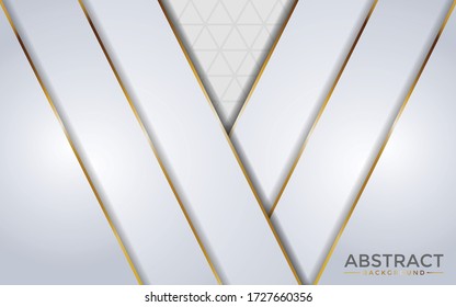 Abstract white background with golden line