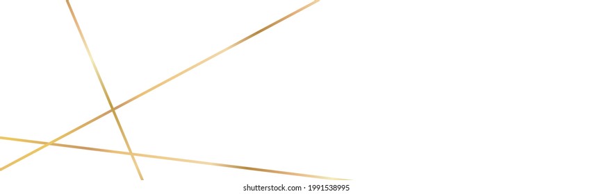 Abstract white background with golden lines - Vector illustration