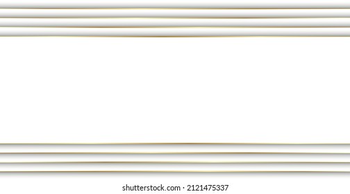 Abstract white background with golden lines - Vector illustration