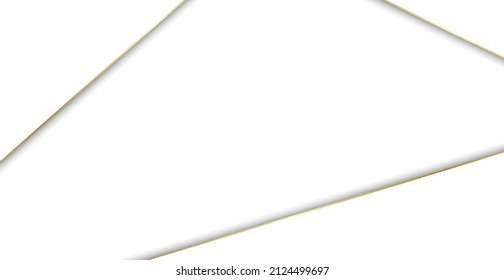 Abstrakter weißer Hintergrund mit goldenen Linien - Vektorgrafik