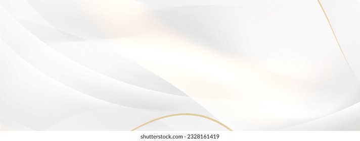 Abstract white background with golden lines.
