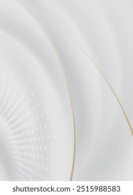 Abstract white background with golden lines. Vector illustration for your design.