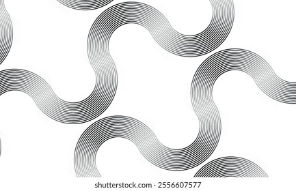 Abstract white background with gradient black circle rings. Digital future technology concept. abstract vector
