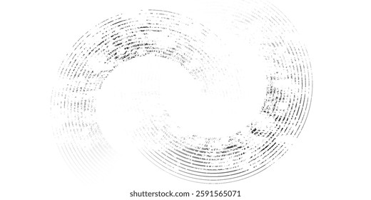 Abstract white background with gradient black circle rings. Digital future technology concept. abstract vector