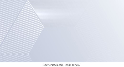 Abstract white background with gradient color and artistic dynamic hexagon decoration simple art