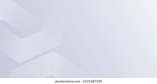Abstract white background with gradient color and artistic dynamic hexagon decoration simple