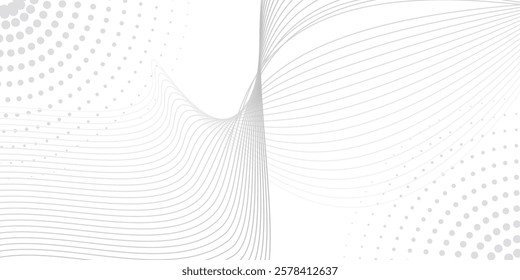 abstract white background with gradient color and artistic dynamic wave line decoration