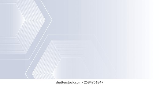 Abstract white background with gradient color and artistic dynamic lhexagon absstract