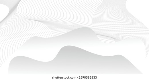 abstract white background with gradient color and artistic dynamic line decoration