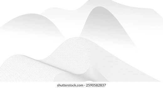 abstract white background with gradient color and artistic dynamic line decoration