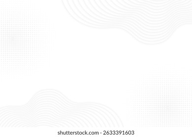 abstrakter weißer Hintergrund mit Farbverlauf und künstlerisch dynamischer Liniendekoration