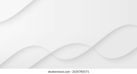 Fondo blanco abstracto con color degradado y decoración artística de línea dinámica. EPS 10