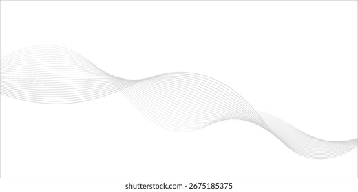 Fondo blanco abstracto con color degradado y decoración artística de línea dinámica