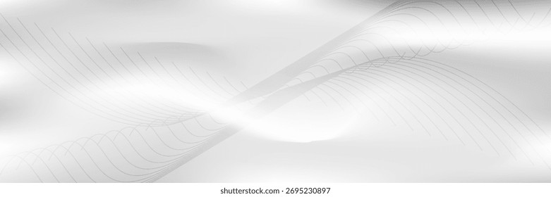 Fondo blanco abstracto con color degradado y decoración artística de línea dinámica