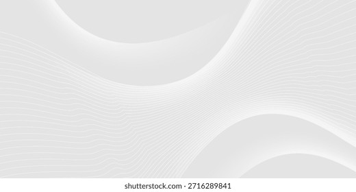Fondo blanco abstracto con color degradado y decoración artística de línea dinámica