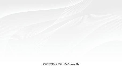 Fondo blanco abstracto con color degradado y decoración artística de línea dinámica