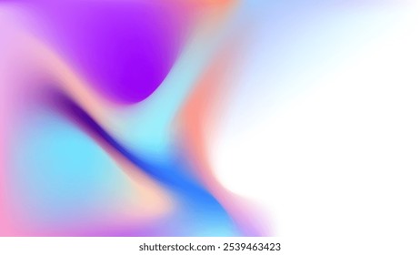 ABSTRACT WHITE BACKGROUND WITH GRADIENT MESH PURPLE ORANGE BLUE SMOOTH LIQUID COLOR DESIGN VECTOR TEMPLATE GOOD FOR MODERN WEBSITE, WALLPAPER, COVER DESIGN 