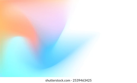 ABSTRACT WHITE BACKGROUND WITH GRADIENT MESH PURPLE ORANGE BLUE SMOOTH LIQUID COLOR DESIGN VECTOR TEMPLATE GOOD FOR MODERN WEBSITE, WALLPAPER, COVER DESIGN 